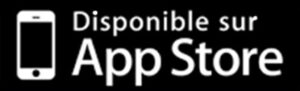 Logo de l'App Store avec le texte "Download on the App Store".